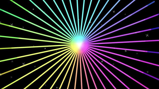 Abstract colorful laser light rays animation