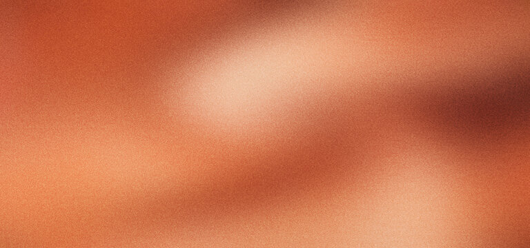 Terracotta abstract background with grainy texture and soft gradients, warm copper blurred backdrop for cosmetic branding, earthy clay colored wallpaper with organic light and shadow effects.