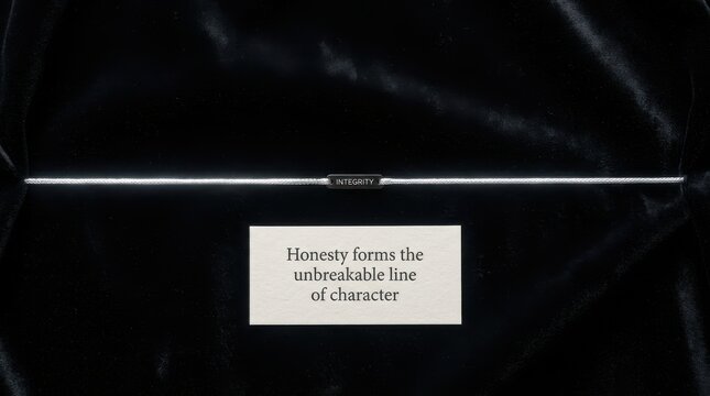 Honesty forms the unbreakable line of character
