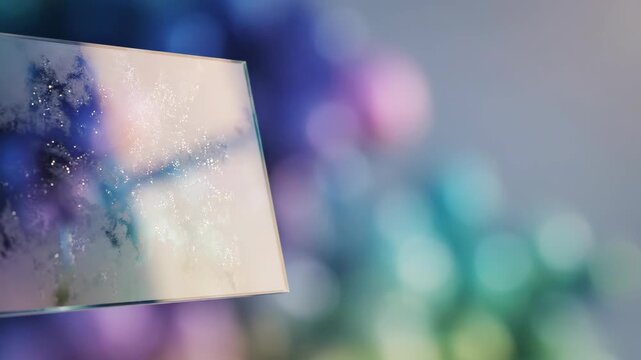 Abstract background with colorful blurred bokeh lights and soft gradients