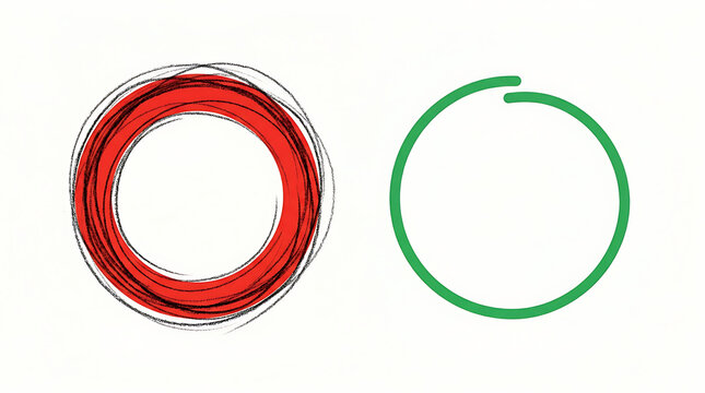Red and green circles red circle abstract 1 simple