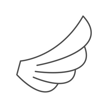 Dove wing line outline icon