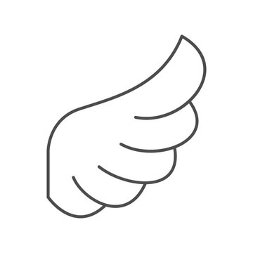 Decorative angel wing line icon