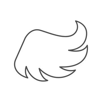 Bird decorative wing line icon