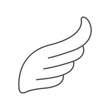Abstract bird wing line icon