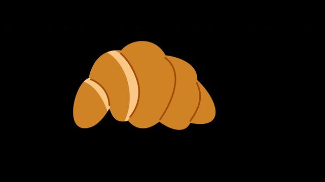  illustration of a golden brown croissant bread