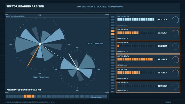 Futuristic Bearing Display HUD