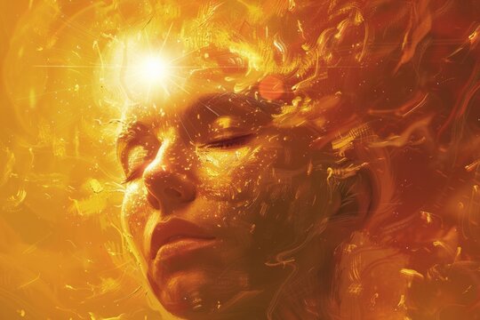 picture of the yellow sun,global warming concept.
