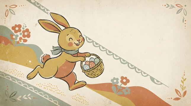 Retro bunny hopping with eggs