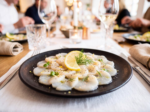 carpaccio de coquilles saint Jacques