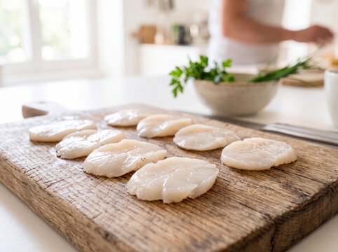 lamelles de coquilles saint Jacques