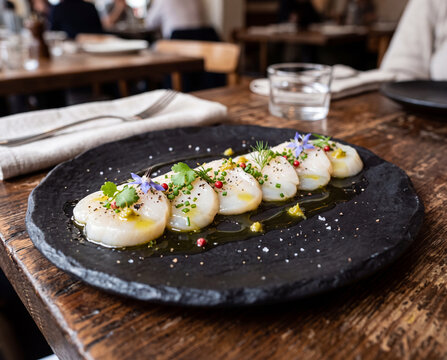 carpaccio de coquilles saint Jacques