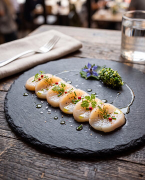 carpaccio de coquilles saint Jacques