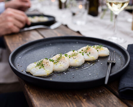 carpaccio de coquilles saint Jacques