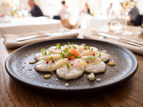 carpaccio de coquilles saint Jacques