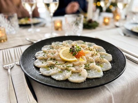 carpaccio de coquilles saint Jacques