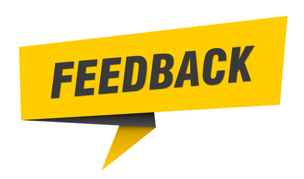 feedback banner. feedback&nbsp;speech bubble, label, sticker, sign template