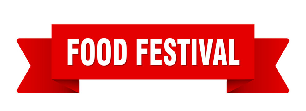 food festival ribbon isolated on transparent background. food festival ribbon