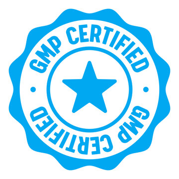gmp certified seal badge. gmp certified label sticker. Vector sign