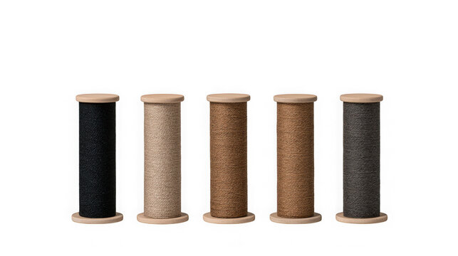 Set of five miniature cat scratching posts