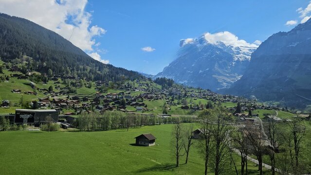 swiss alpine landscape at grindelwald