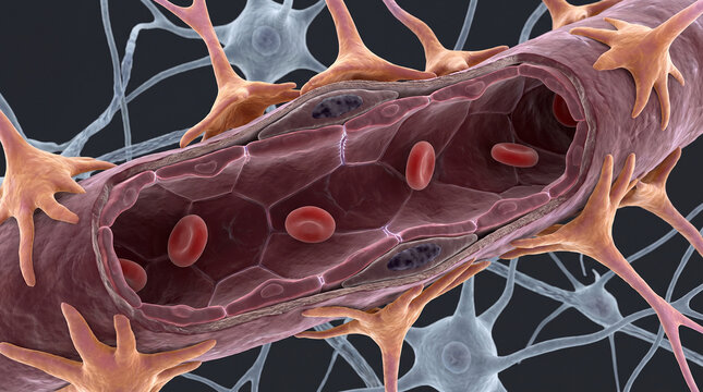 Blood Brain Barrier Scientific Medical Microscopy Neurovascular Interface Brain Capillary Research