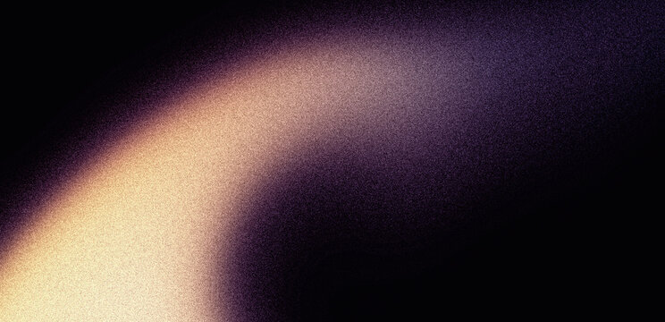 Abstract grainy background dark purple orange grain texture gradient blurred shape on black backdrop for website header, banner, brochure cover or event poster design