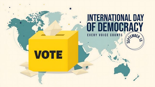 International day of democracy vote illustration