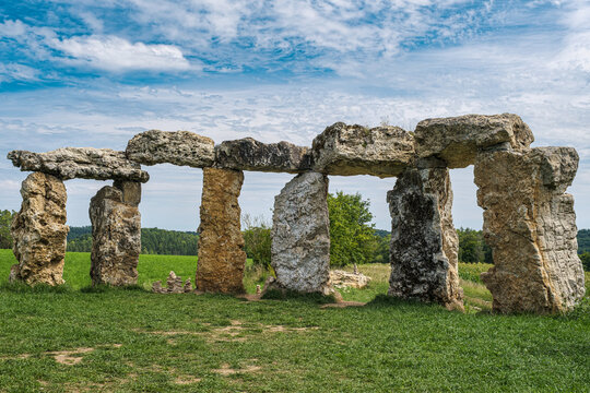 A scaled-down replica of the famous Stonehenge in Tiefenp&ouml;lz in Franconian Switzerland