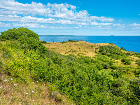 Scenic View of the Kattegat Sea from the Helgenaes Peninsula, Djursland, Denmark