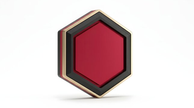 High-precision camera lens filter with vibrant red glass center and sleek octagonal black frame design