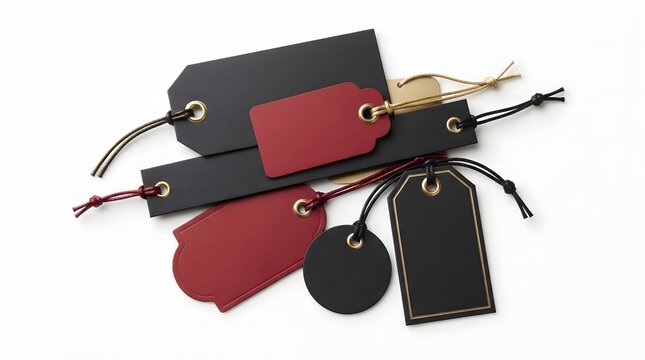 Colorful Leather Luggage Tags with Gold Hardware and Braided Tassels for Travel Identification