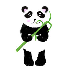 panda and bamboo © TriSetia