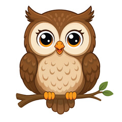 Obraz premium owl sitting on a branch