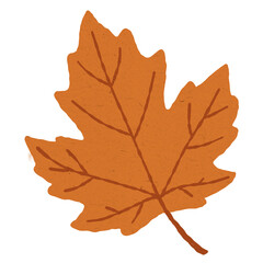 Naklejka premium Watercolor maple leaf clipart autumn illustration
