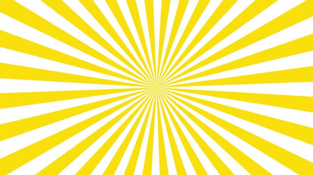 Vibrant orange and yellow sunburst motion background, retro comic Yellow sunburst animation background, Yellow Retro Pop Art Sunburst Comic Motion Video Background, Bright yellow sunburst light 
