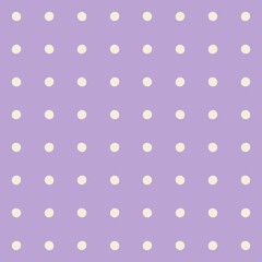 Seamless polka dot pattern on a soft lavender background for design © Syaima Levantine