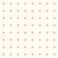 Soft pink polka dots on a cream background seamless pattern © Syaima Levantine