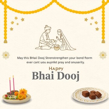 happy bhai dooj and dhanteras puja thali and sweet dishes