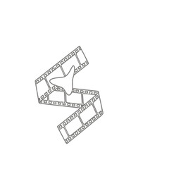 Fototapeta premium Film strip with abstract shape