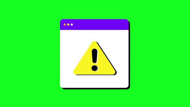 Digital Warning Message Icon on Computer Screen Interface Indicating an Error or Critical System Alert Notification