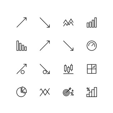 Corporate Success and Performance Outline Icons