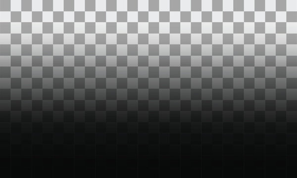 Black Transparent Gradient Overlay on Checkerboard Alpha Background &ndash; Dark Fade Effect