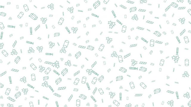 A whimsical, animated abstract background featuring a seamless pattern of hand-drawn doodles. This looping graphic is ideal for creative projects, presentations, or as a playful digital texture.