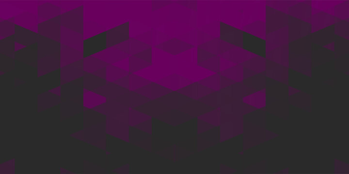 Abstract dark purple and charcoal grey geometric background featuring pixelated triangle mosaic patterns. Modern minimalist tech backdrop for luxury corporate presentations and digital design.