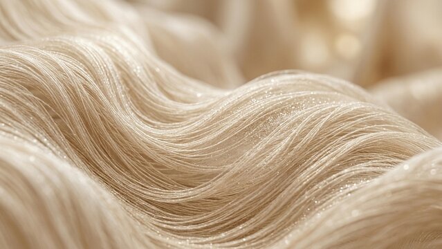 silk fibers covered with an extremely subtle layer of luminous mineral dust