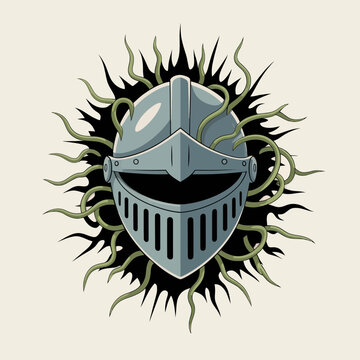 Medieval Knight Helmet Armor Steel.