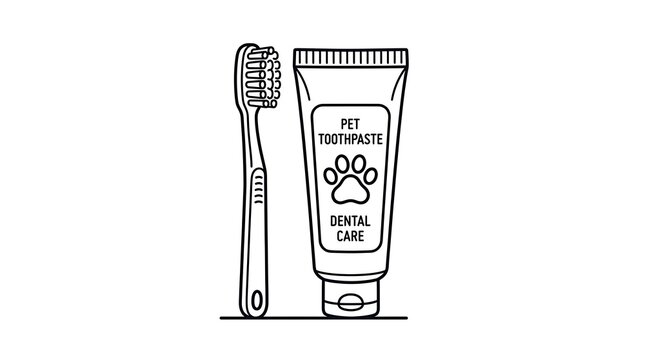 Pet toothbrush and toothpaste for dental care