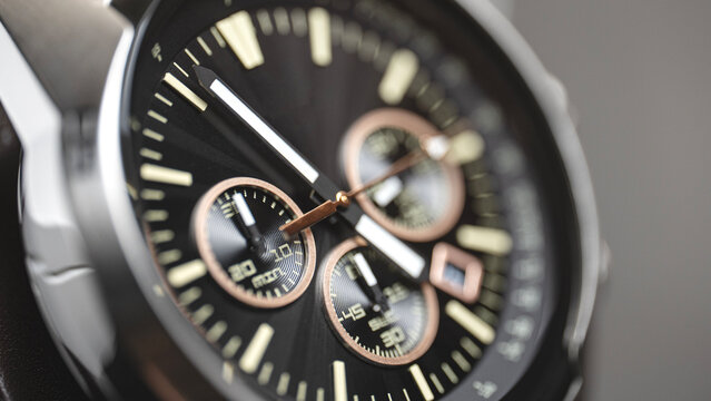 Chronograph watch showing precision time and luxury accessory