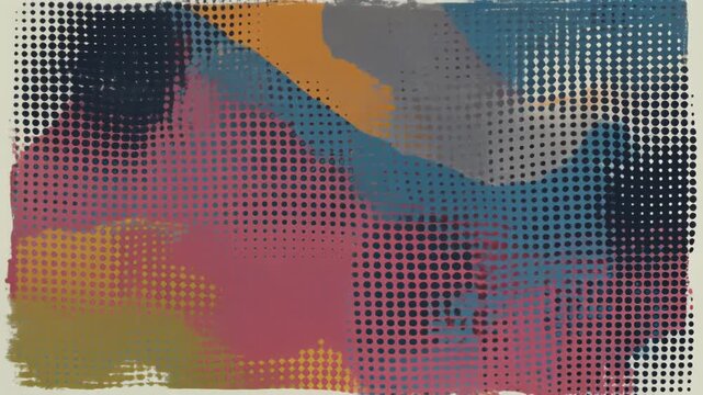 レトロな版ズレが生むリソグラフ調の質感